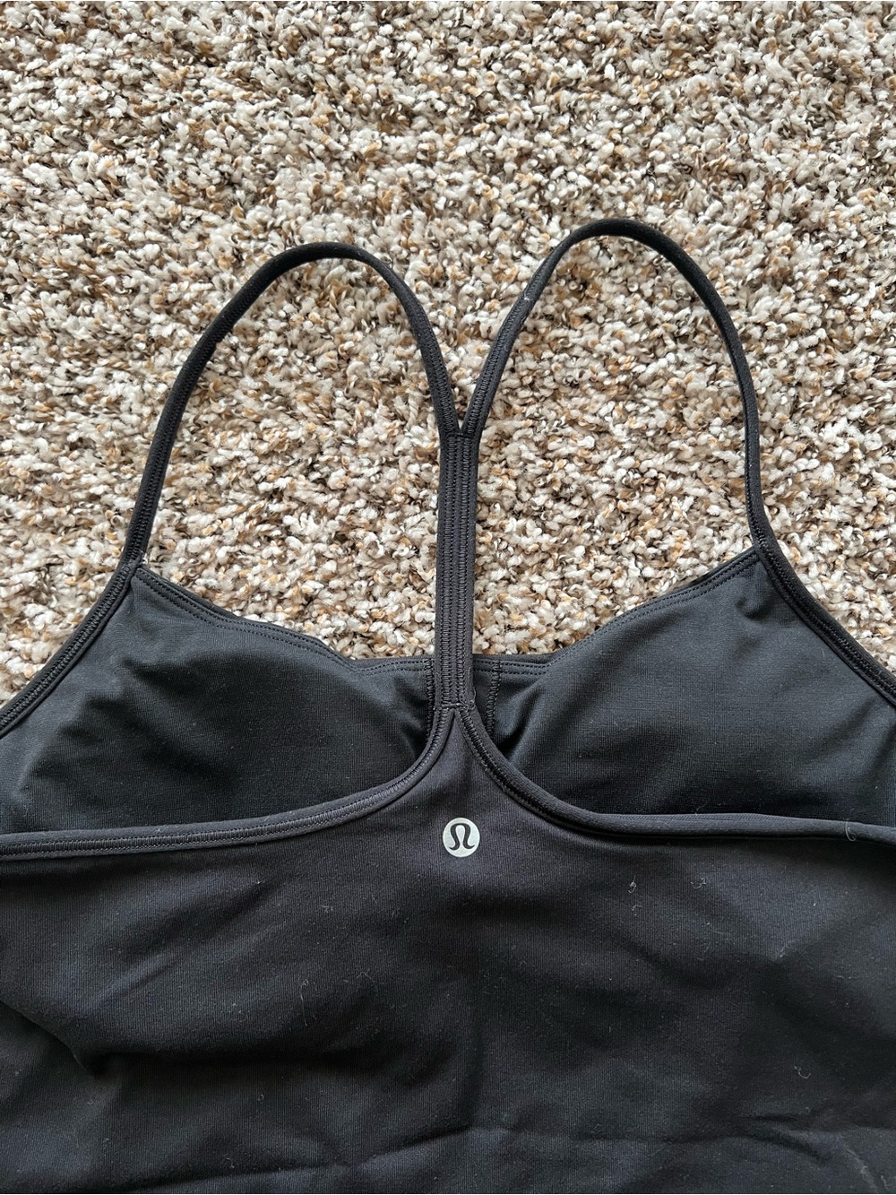 lululemon athletica Black Strappy Built-In Bra Cami